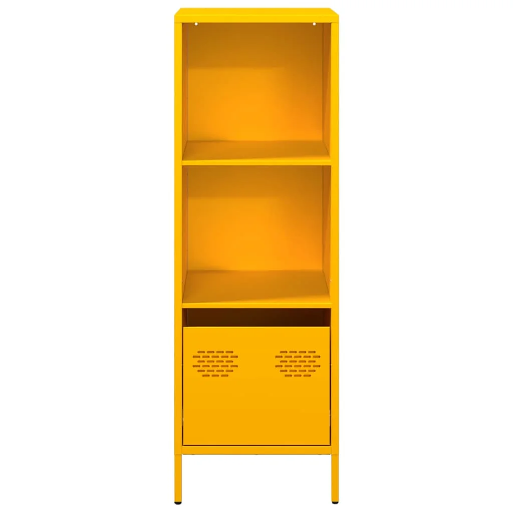 Vysoká skrinka horčicovožltá 35x39x103,5 cm oceľ