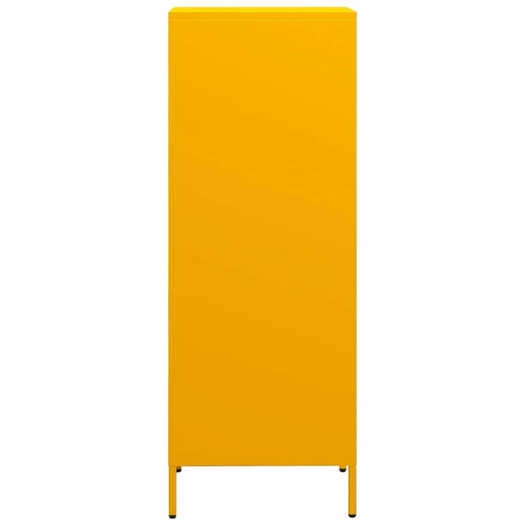 Vysoká skrinka horčicovožltá 35x39x103,5 cm oceľ