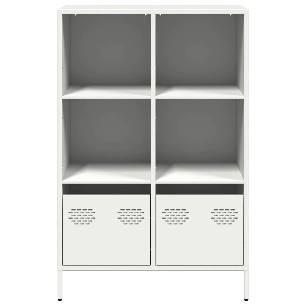 Vysoká skrinka biela 68x39x103,5 cm oceľ