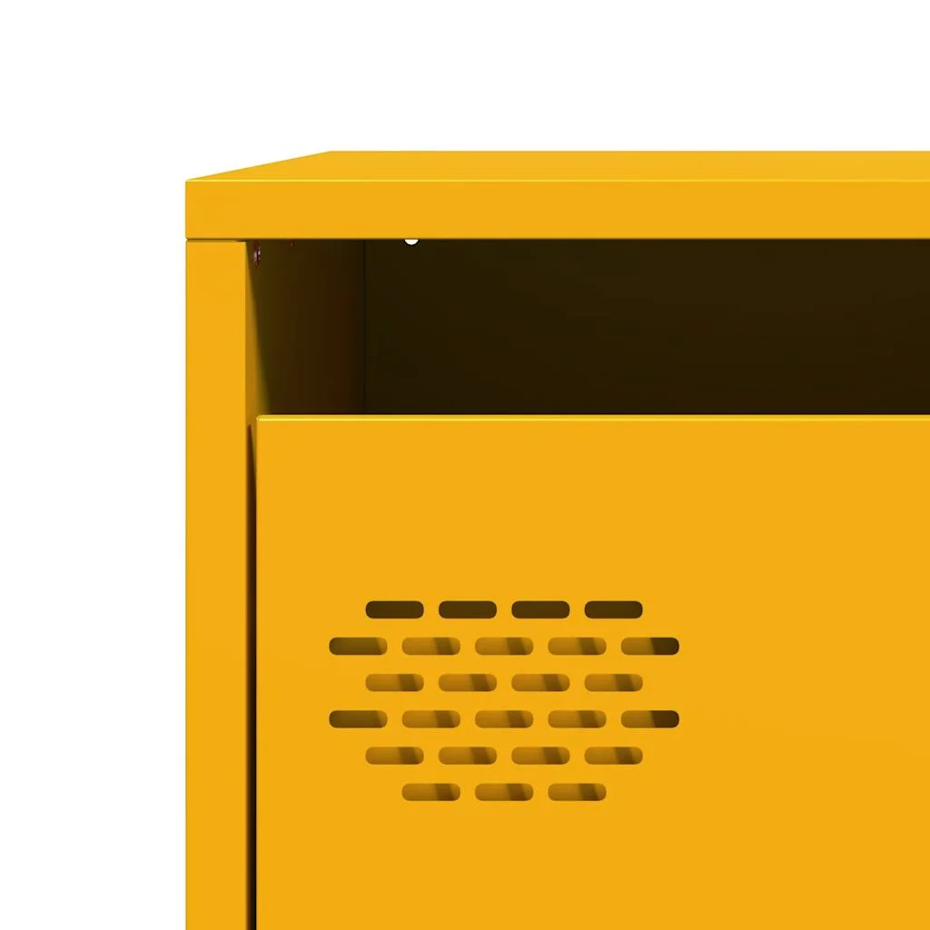 Vysoká skrinka horčicovožltá 39x35x103,5 cm oceľ