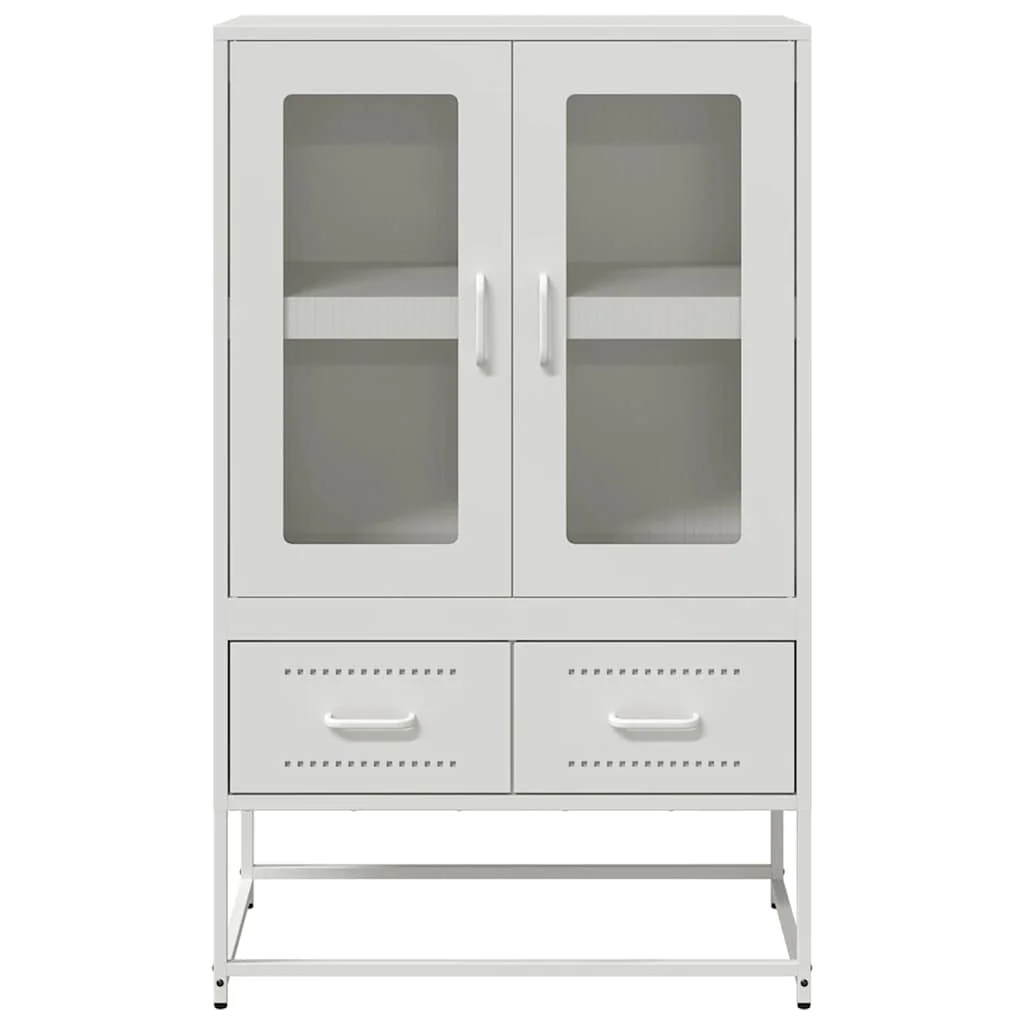 Vysoká skrinka biela 68x39x111,5 oceľ