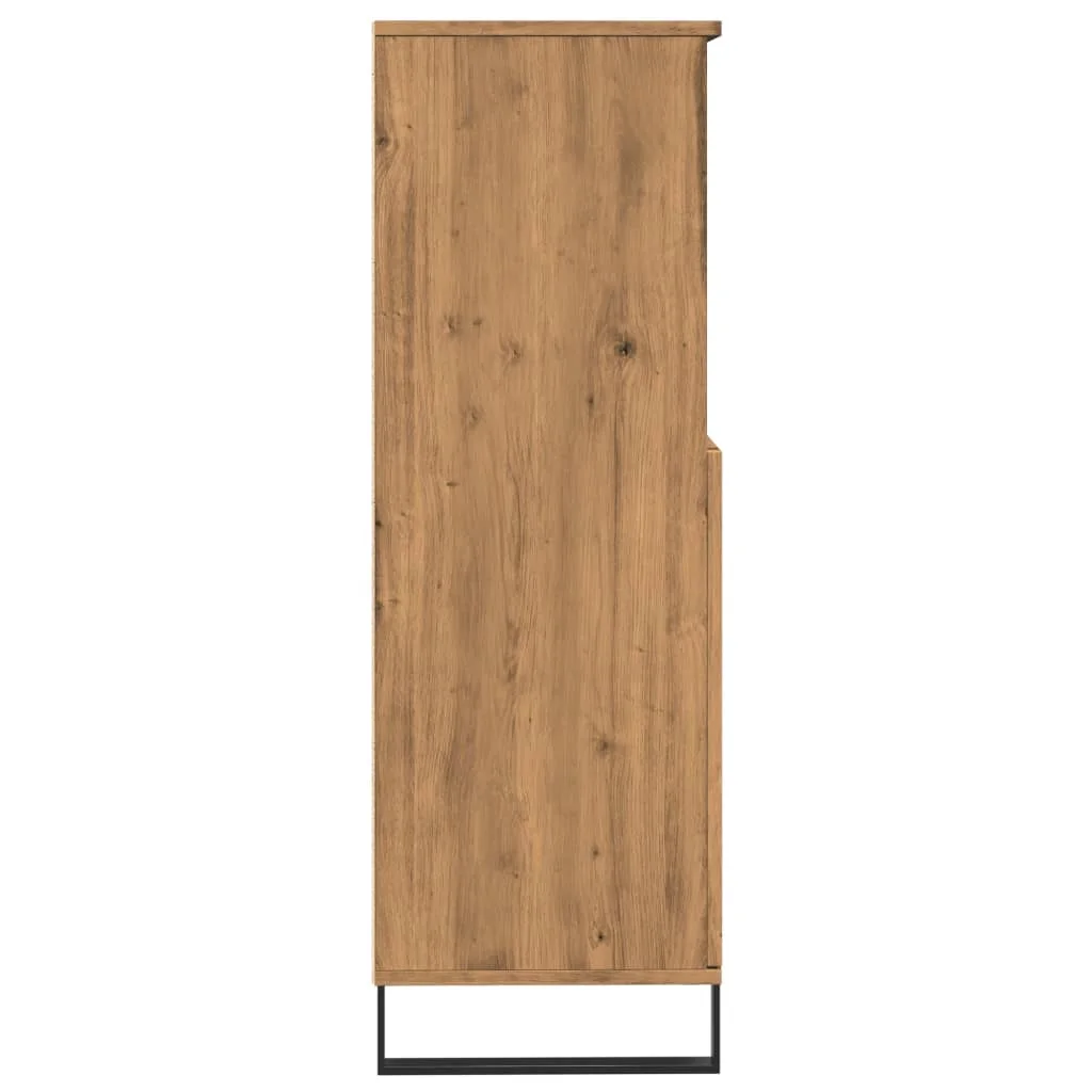 Vysoká skrinka dub artisan 60x36x110 cm spracované drevo