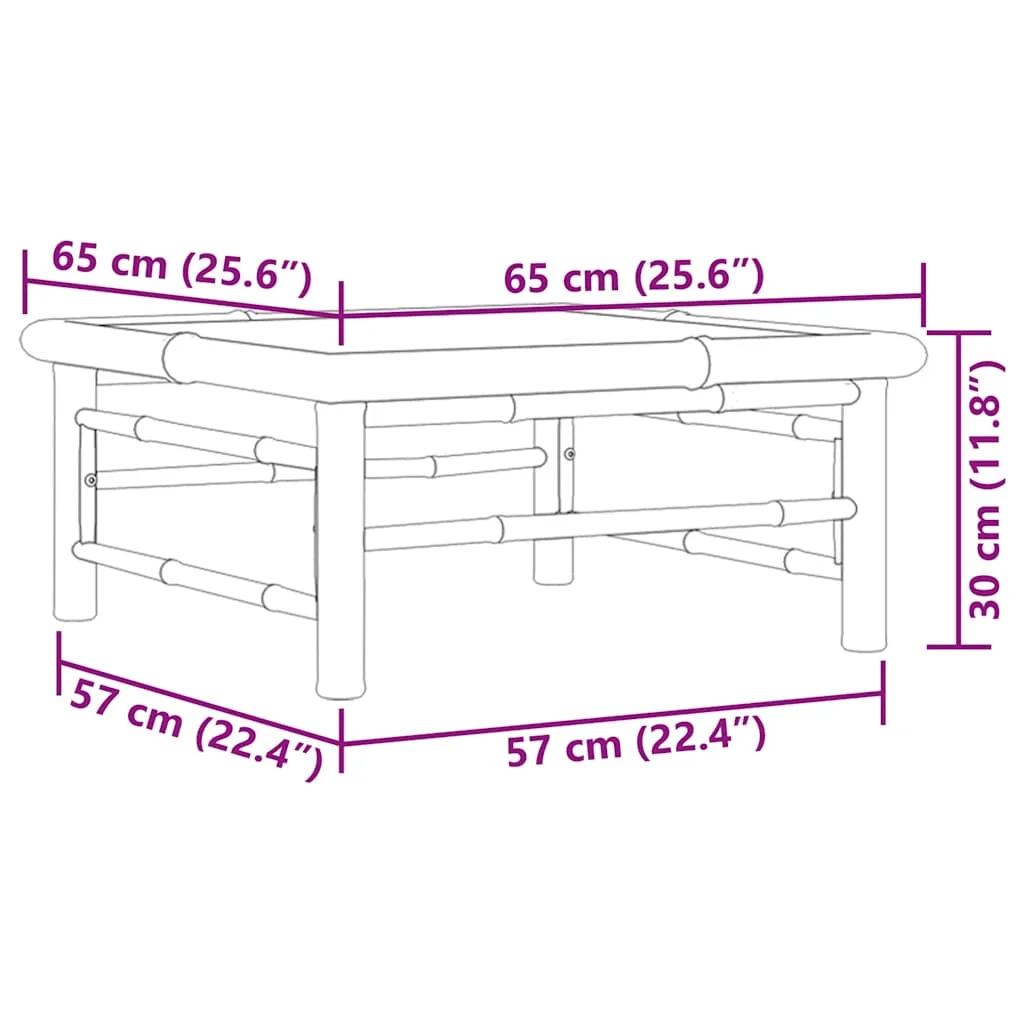 Záhradný stôl 65x65x30 cm bambus