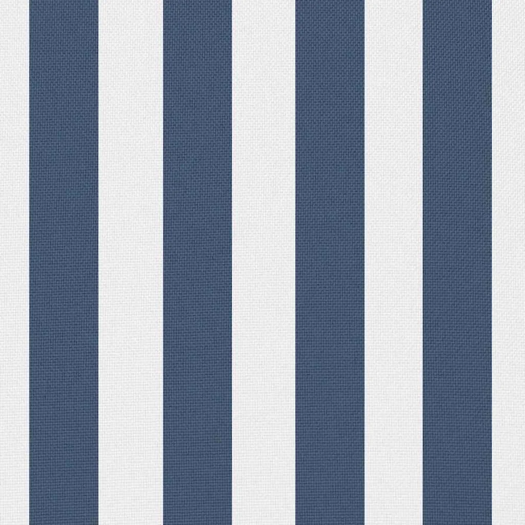 Vankúše do exteriéru 4 ks pruhované 45x45cm tmavomodré