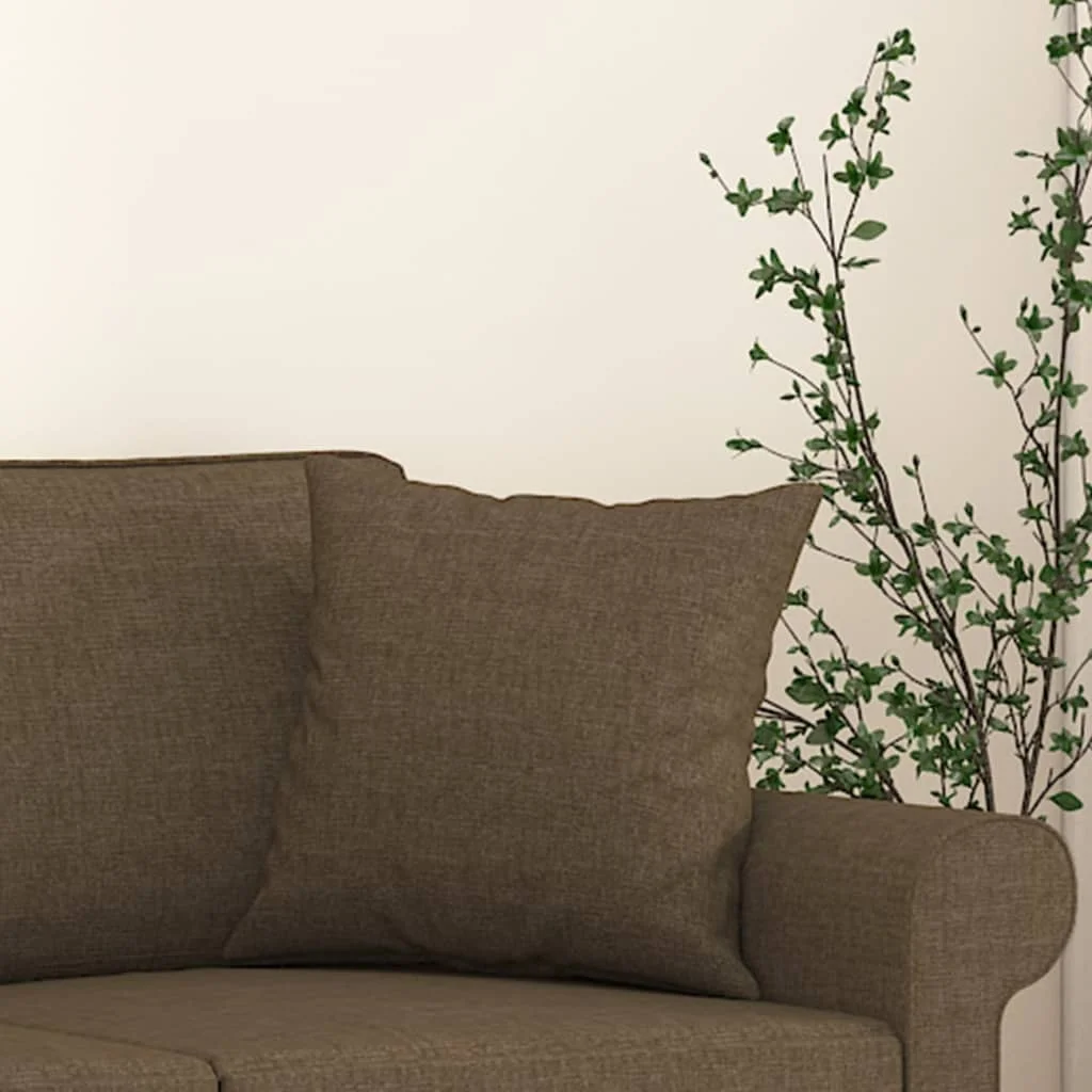 Dekoratívne vankúše 2 ks hnedé 40x40 cm látka