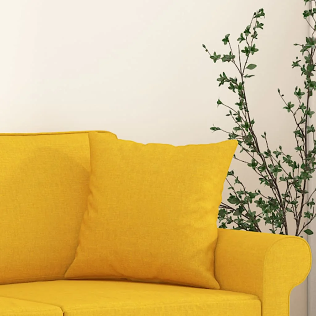 Dekoratívne vankúše 2 ks bledožlté 40x40 cm látka