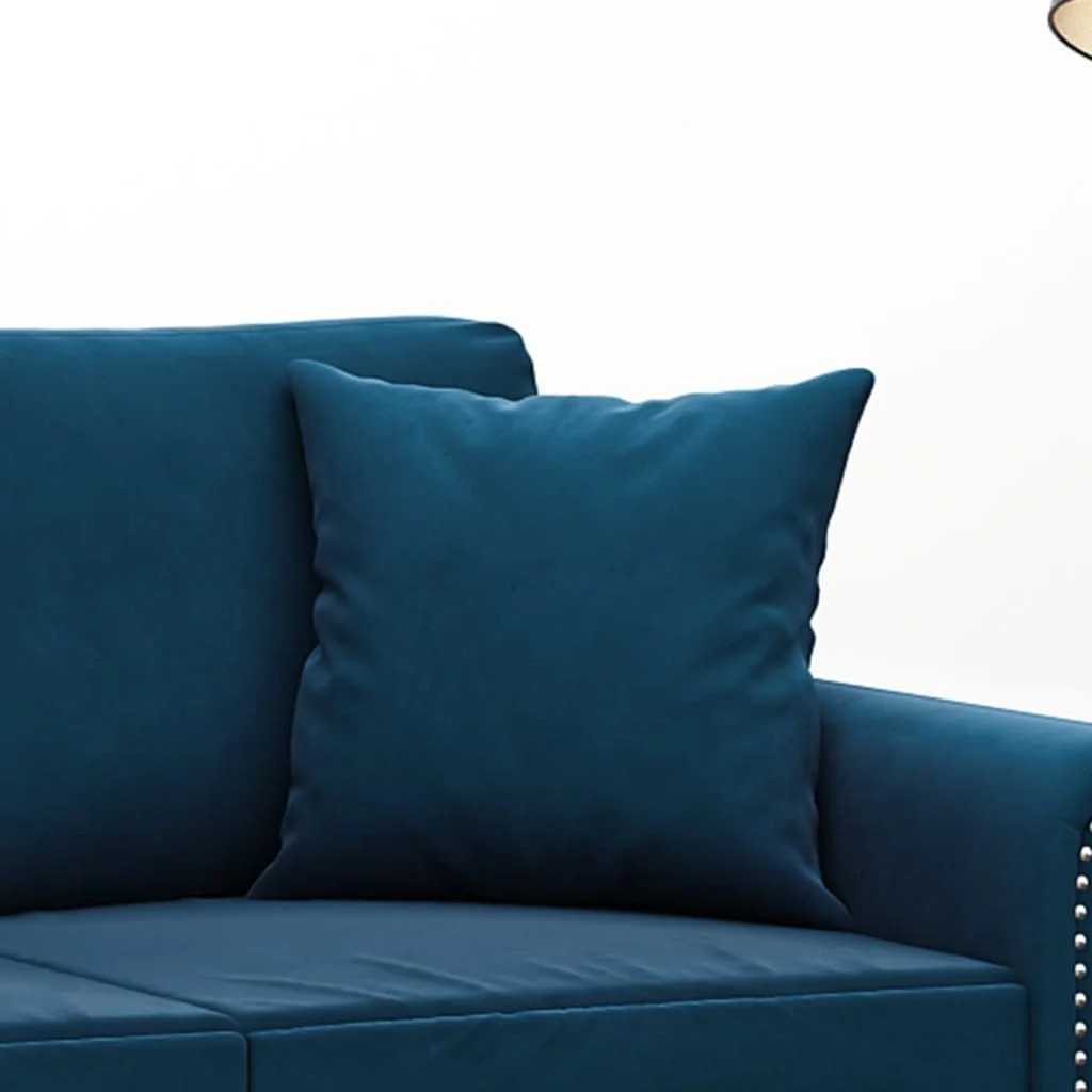 Dekoratívne vankúše 2 ks modré 40x40 cm zamat