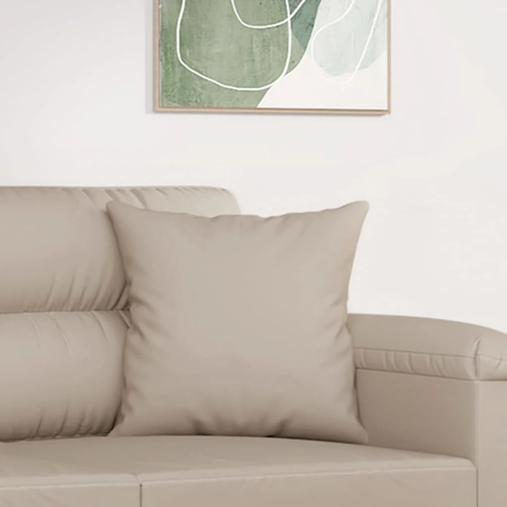 Dekoratívne vankúše 2 ks krémové 40x40 cm mikrovláknová látka