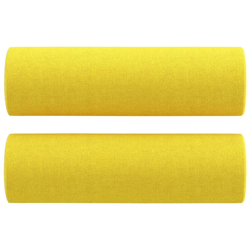 Dekoratívne vankúše 2 ks bledožlté Ø15x50 látka