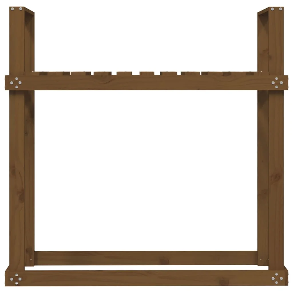 Stojan na palivové drevo medový 110x35x108,5cm masívna borovica