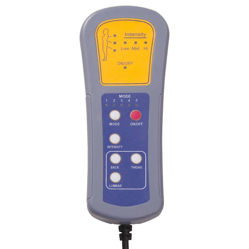 Masážne kreslo bledosivé látkové