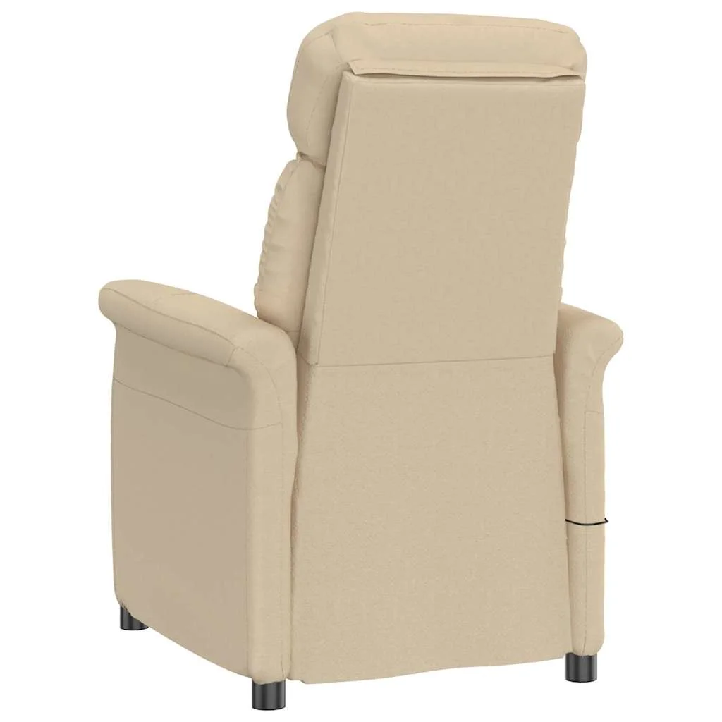 Masážne kreslo Krémová 70.5 x 96.5 x 95 cm Textil a kov