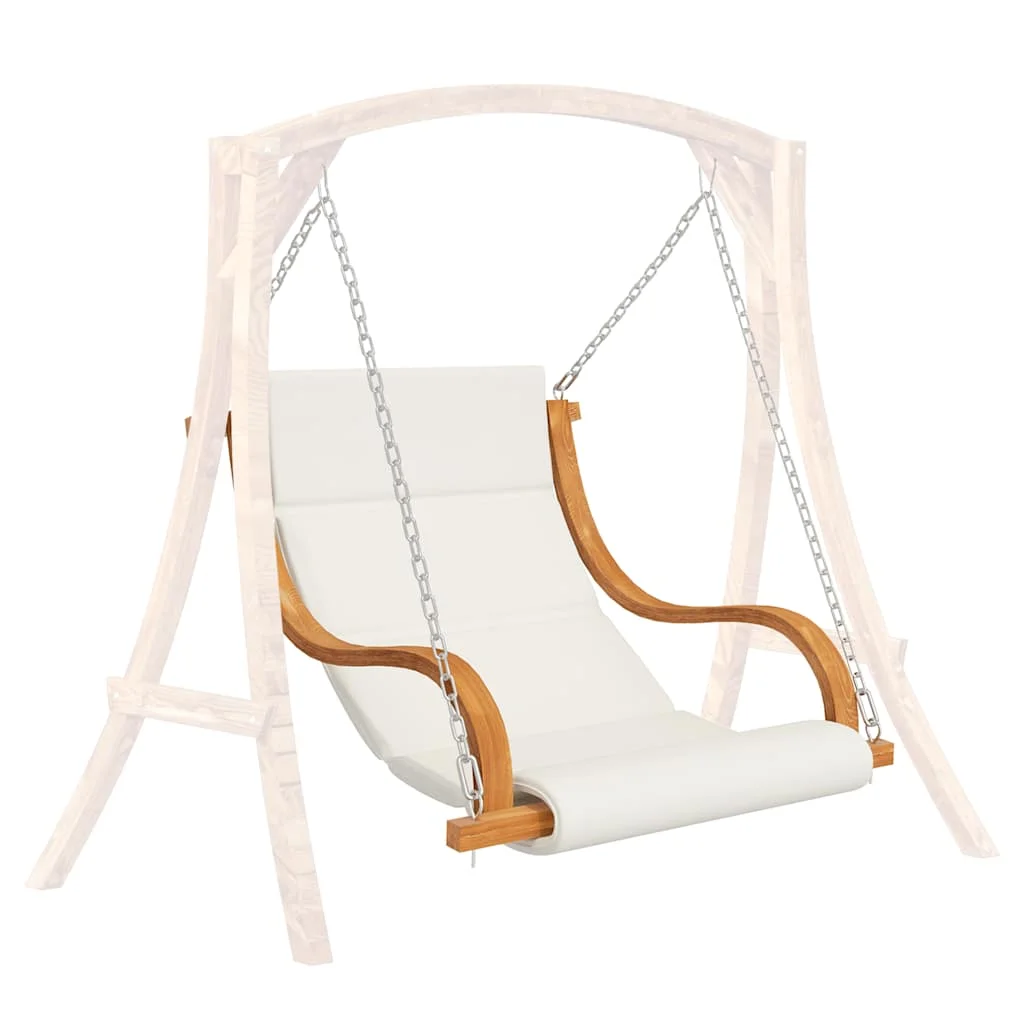 Hojdačka bez hojdacieho rámu s vankúšom, ohýbané drevo