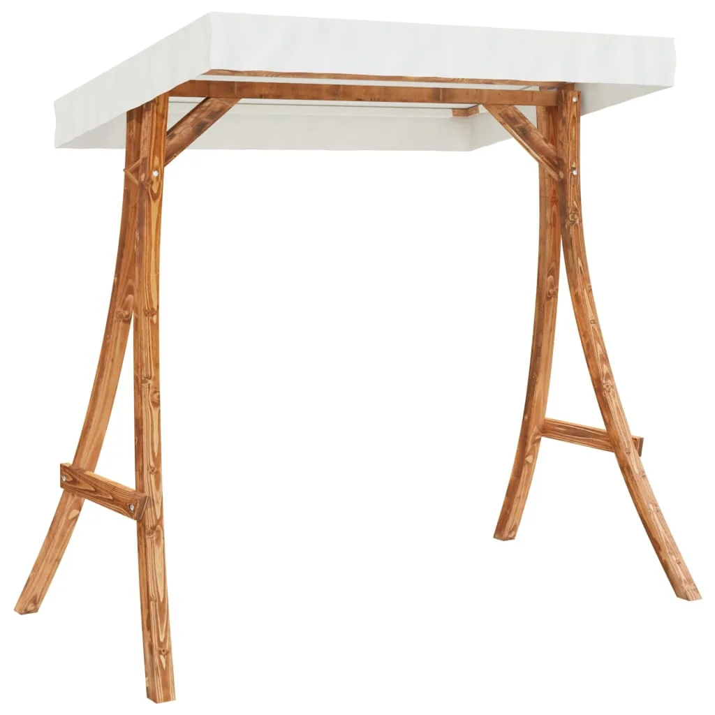 Hojdacia stolička s vankúšom a baldachýnom masívny smrek