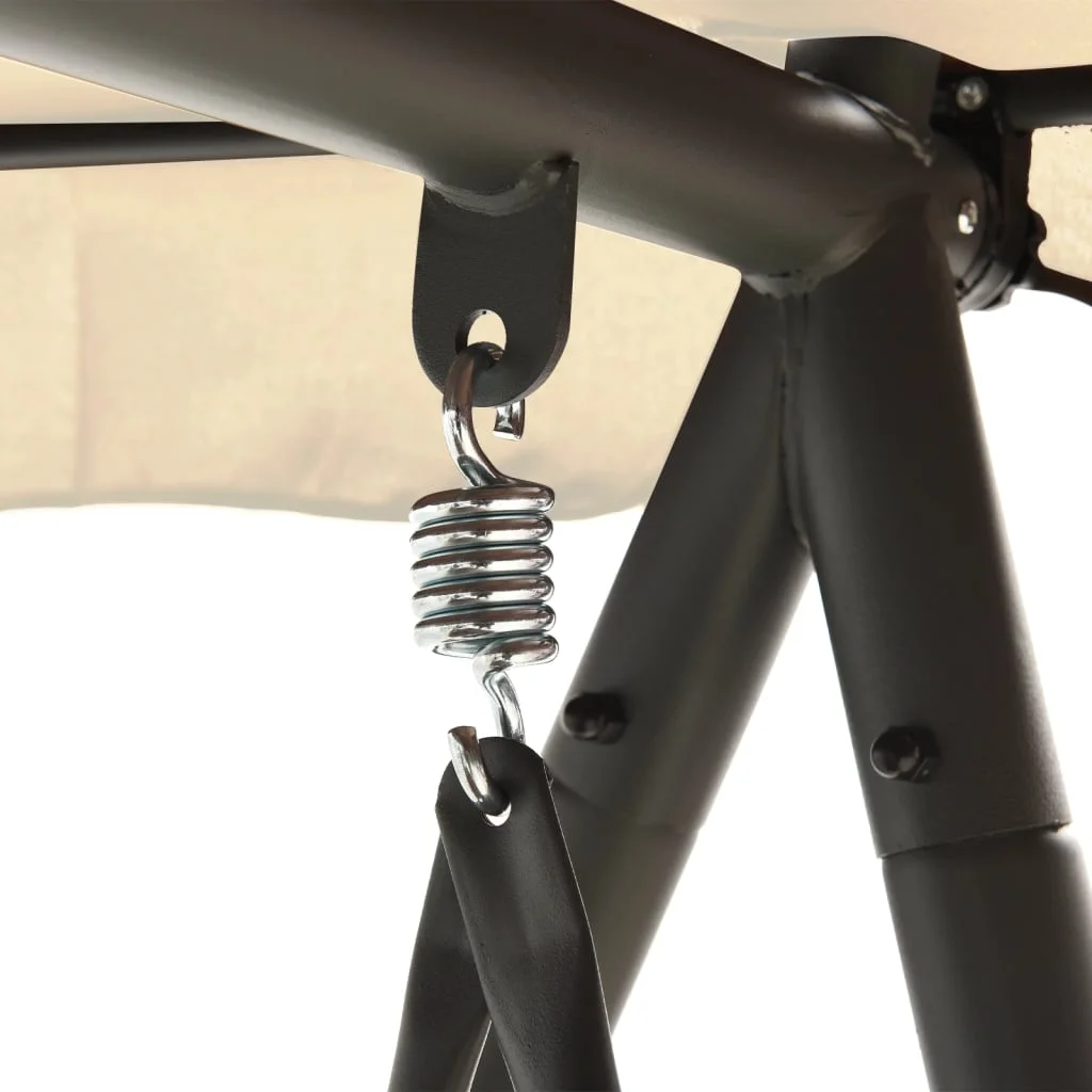 Rozkladacia záhradná hojdačka so strieškou, pieskovo biela