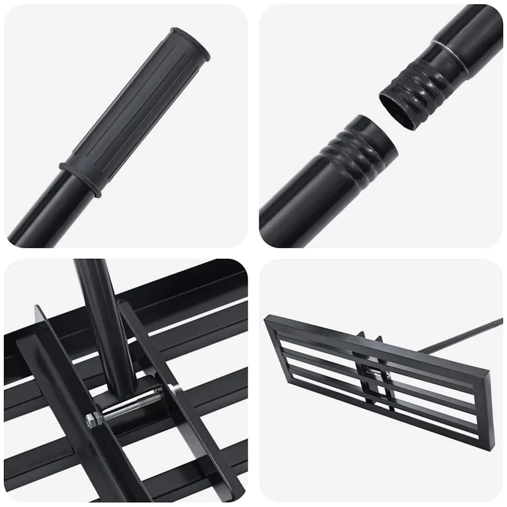 Záhradný hrable Čierna Oceľ s práškovou povrchovou úpravou