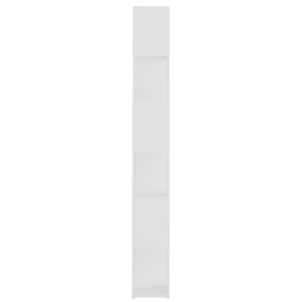 Knižnica deliaca stena biela 60x24x186 cm