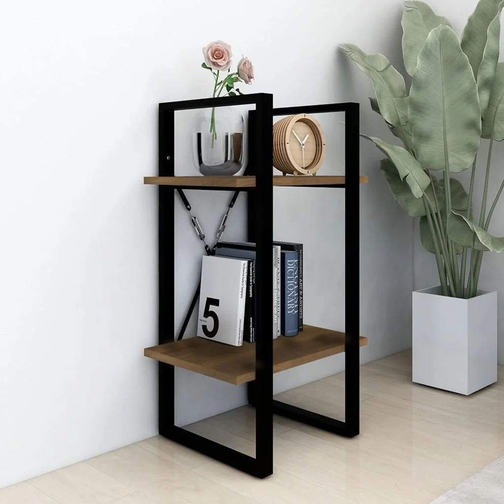 2-poschodová knižnica hnedý dub 40x30x70 cm spracované drevo