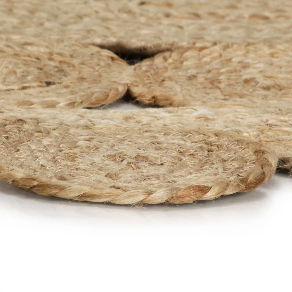 Ručne vyrobený koberec z pletenej juty 120 cm