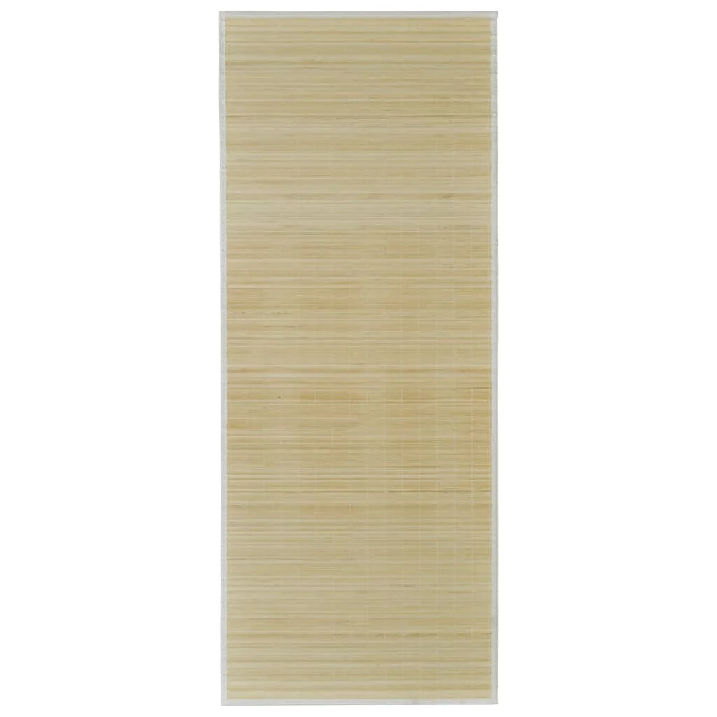 Obdĺžnikový prírodný bambusový koberec 80x200 cm