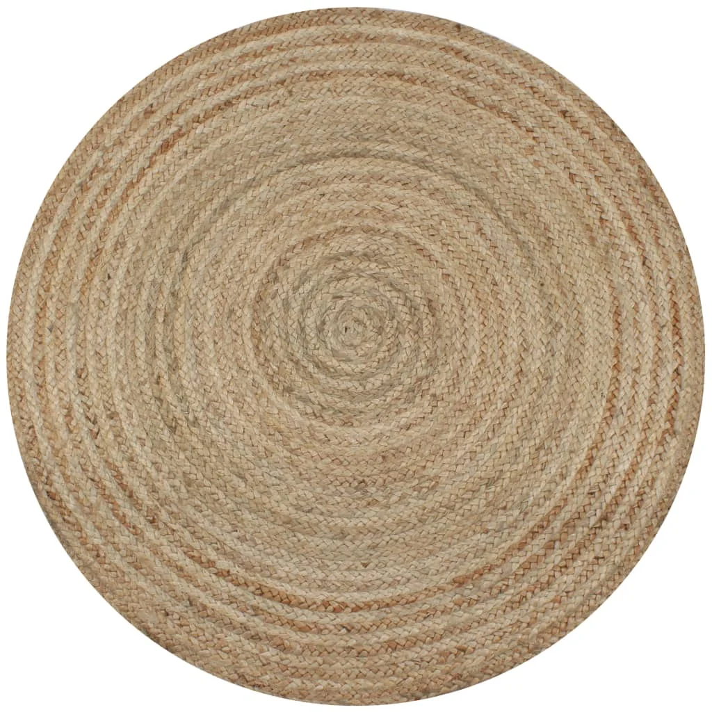 Okrúhly koberček z pletenej juty, 120 cm