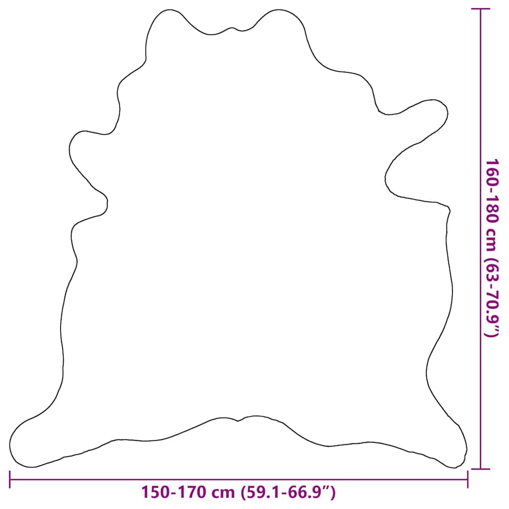 Koberec pravá hovädzia koža čierny a biely 150x170 cm