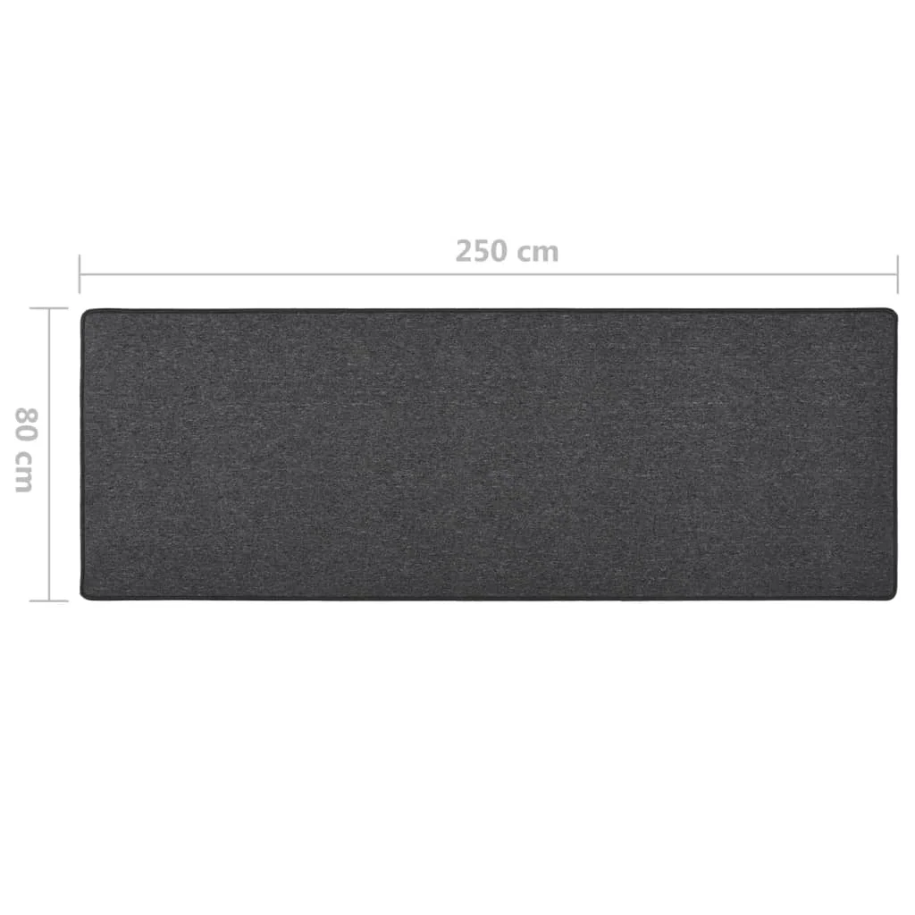 Kobercový behúň antracitový 80x250 cm