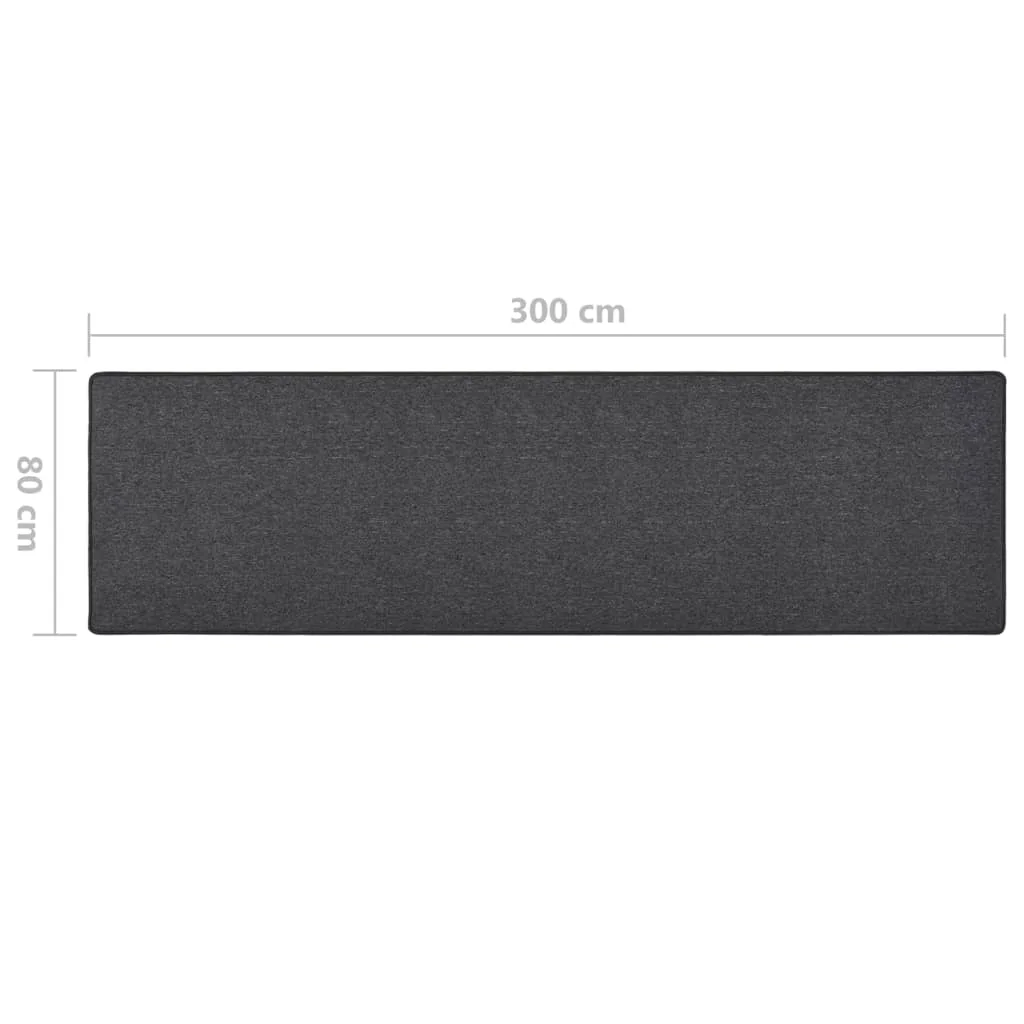 Kobercový behúň antracitový 80x300 cm