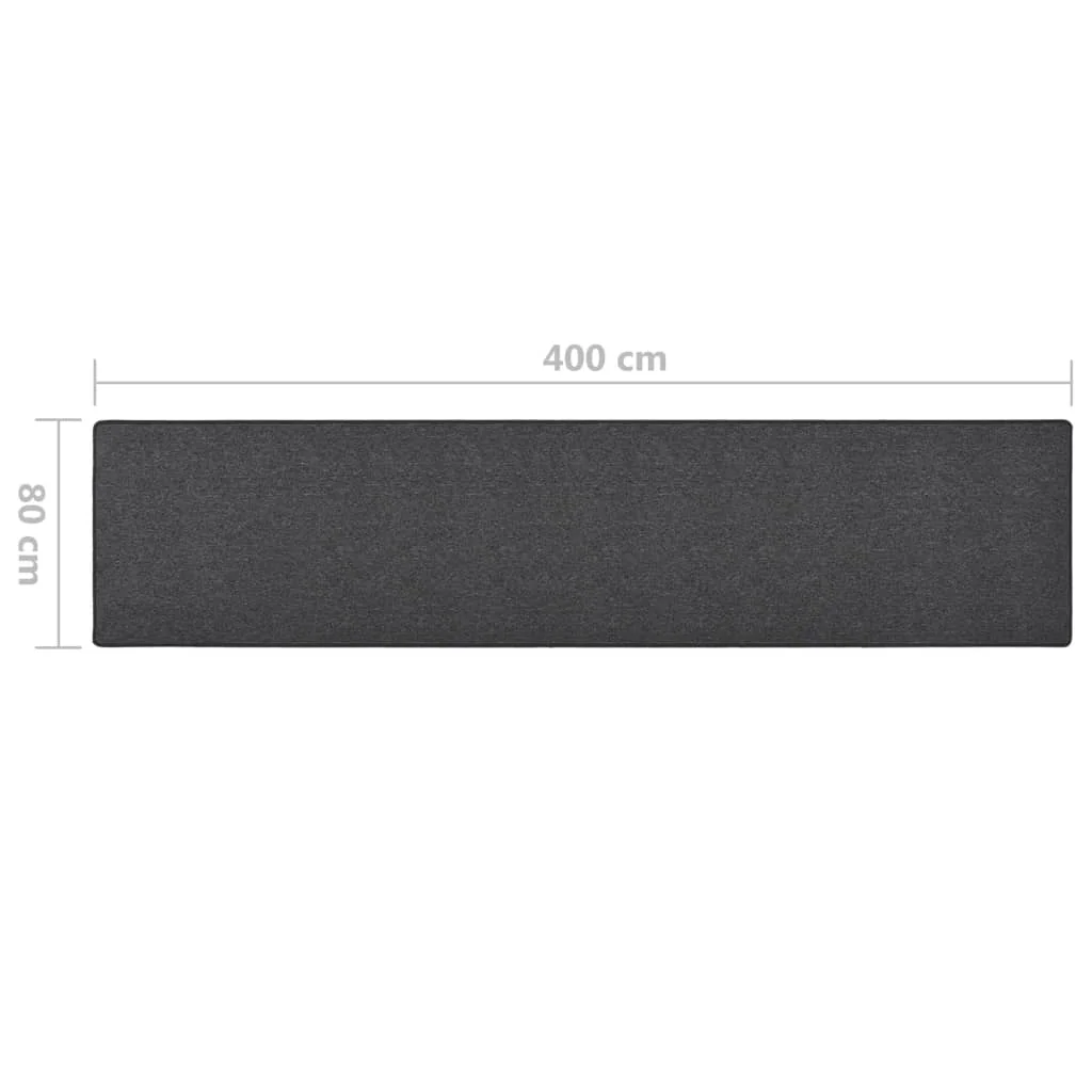 Kobercový behúň antracitový 80x400 cm