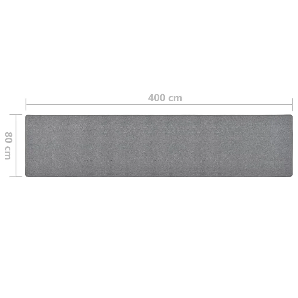 Kobercový behúň tmavosivý 80x400 cm
