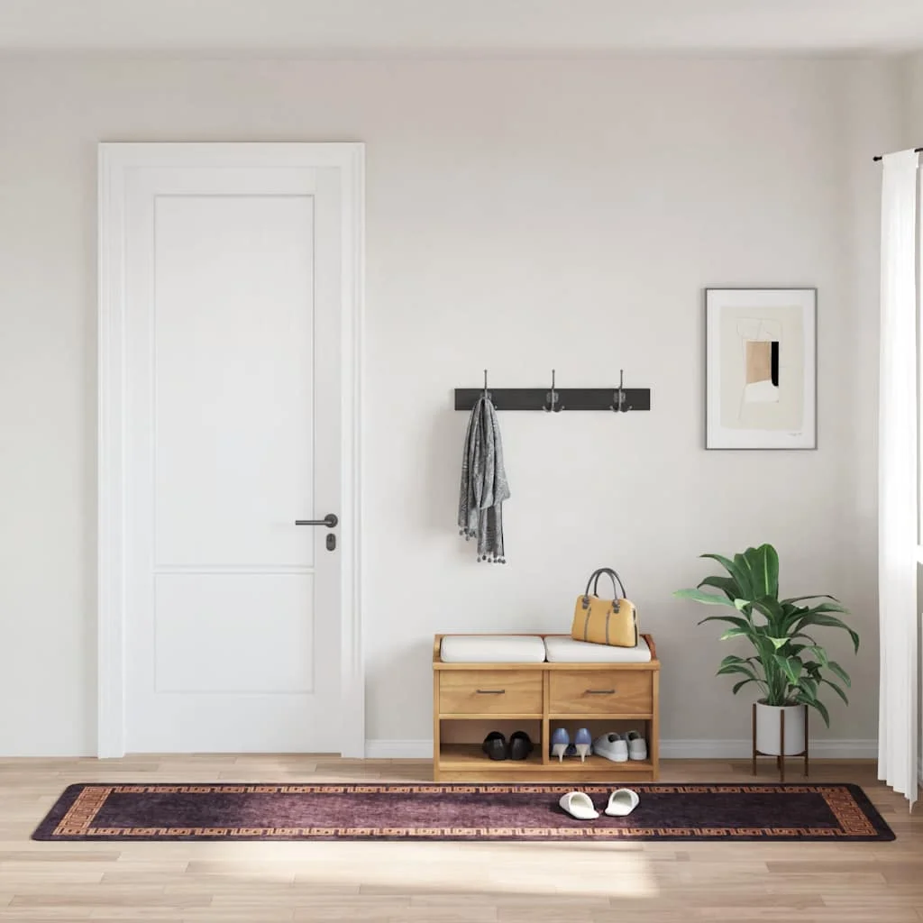 Prateľný koberec 80x300 cm čierno-zlatý protišmykový