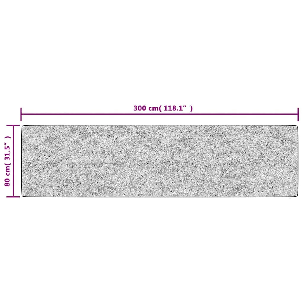 Prateľný koberec 80x300 cm bledobéžový protišmykový