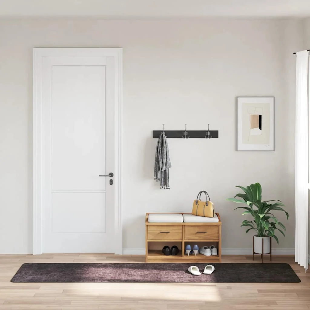 Prateľný koberec 80x300 cm antracitový protišmykový