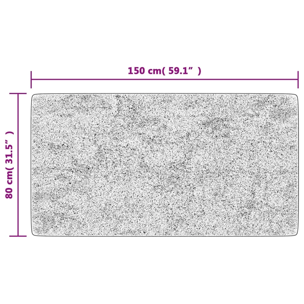 Prateľný koberec 80x150 cm sivý protišmykový