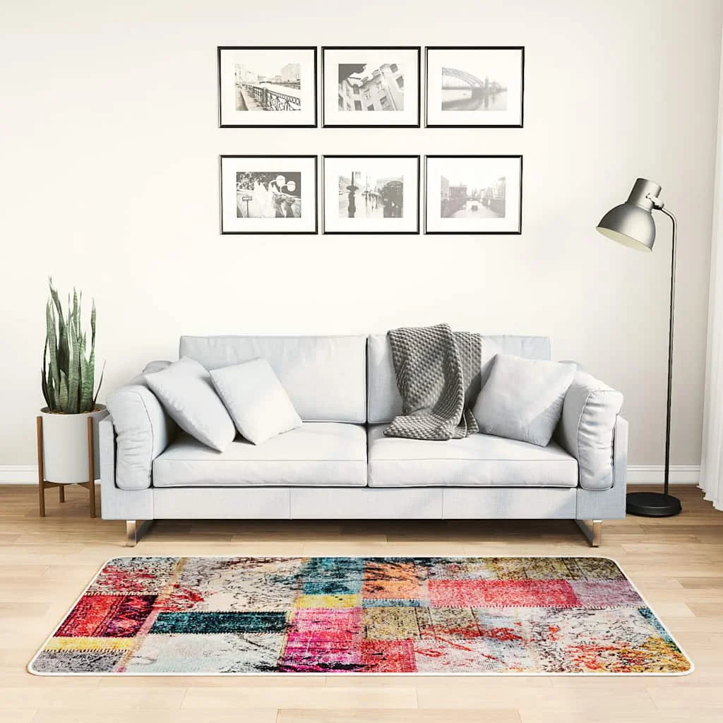 Prateľný koberec patchwork 80x150 cm viacfarebný protišmykový