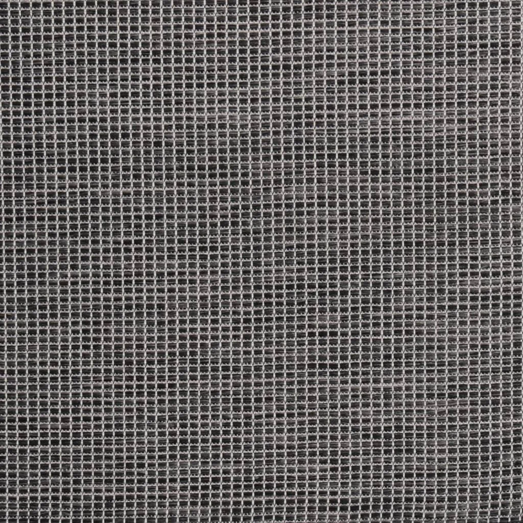 Vonkajší koberec s plochým tkaním 140x200 cm sivý