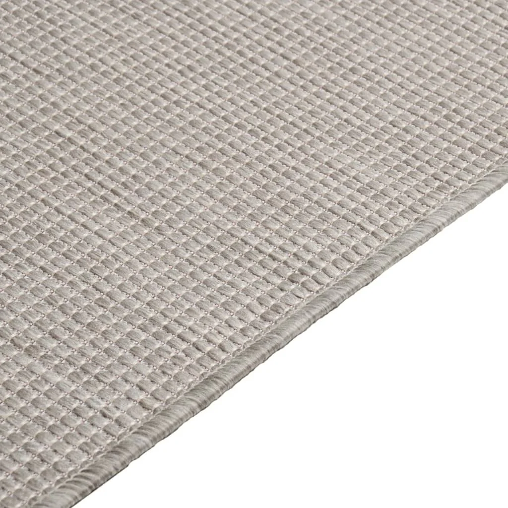Vonkajší koberec s plochým tkaním 100x200 cm svetlošedý