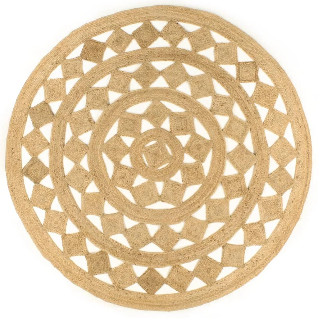 Ručne vyrobený koberček z pletenej juty 210 cm