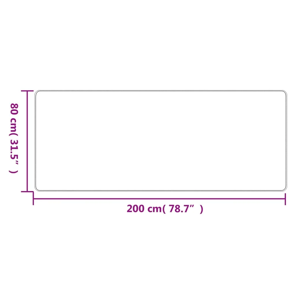 Behúň sisalový vzhľad platina 80x200 cm