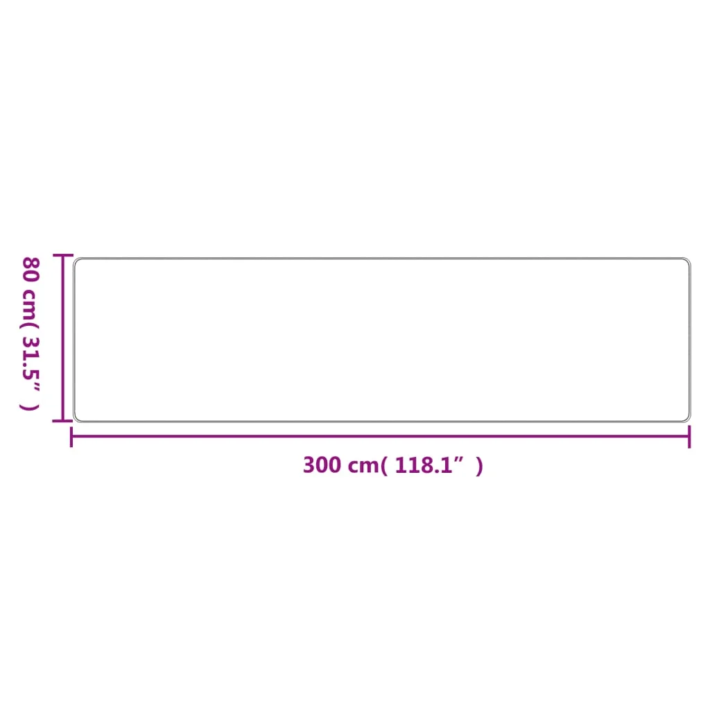 Behúň na koberce sisalový vzhľad antracitový 80x300 cm