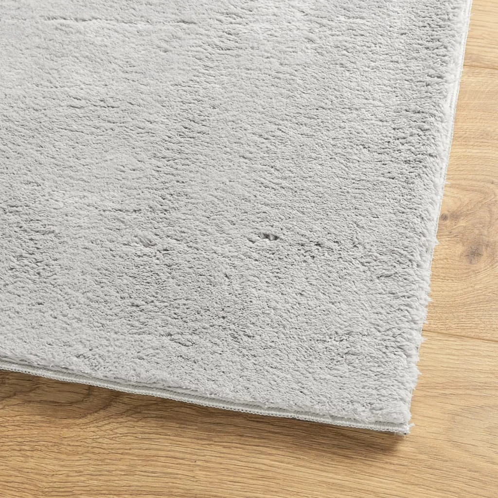 Koberec HUARTE s krátkym vlakom umývateľný sivý 100x200 cm