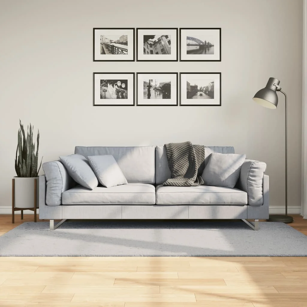 Koberec HUARTE s krátkym vlakom umývateľný sivý 100x200 cm