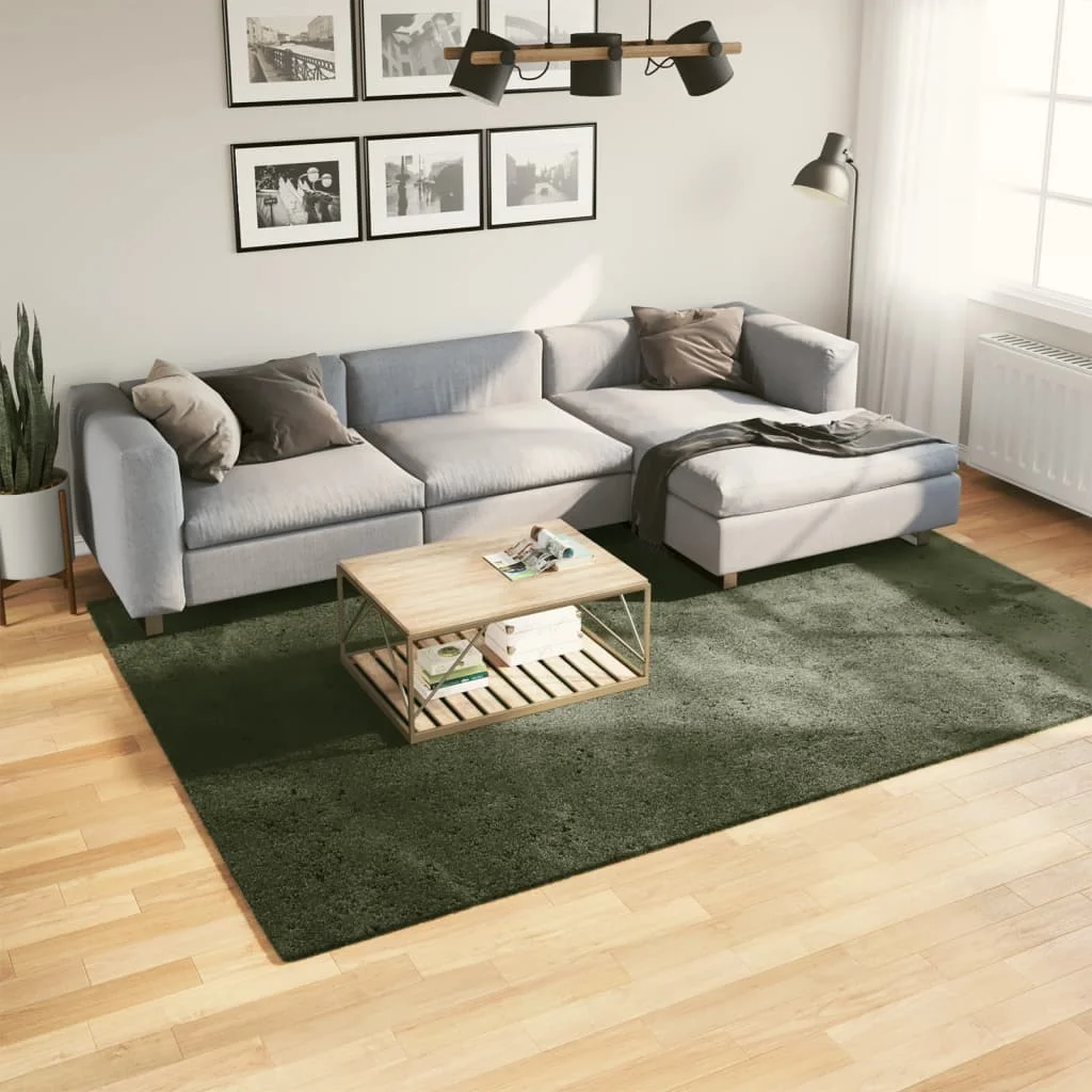 Koberec HUARTE krátky vlas mäkký umývateľný zelený 200x280 cm