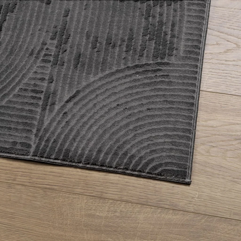 Koberec IZA krátky vlas škandinávsky vzhľad antracit 100x200 cm