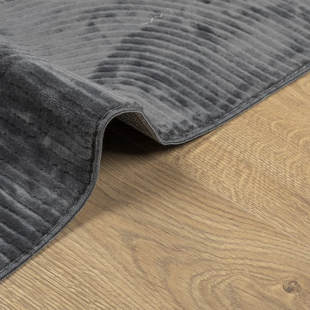 Koberec IZA krátky vlas škandinávsky vzhľad antracit 100x200 cm