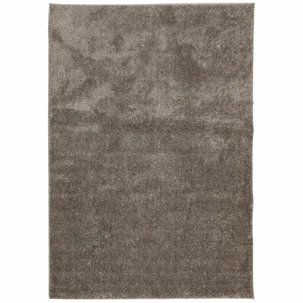 Koberec ISTAN vysoký vlas lesklý vzhľad sivý 120x170 cm