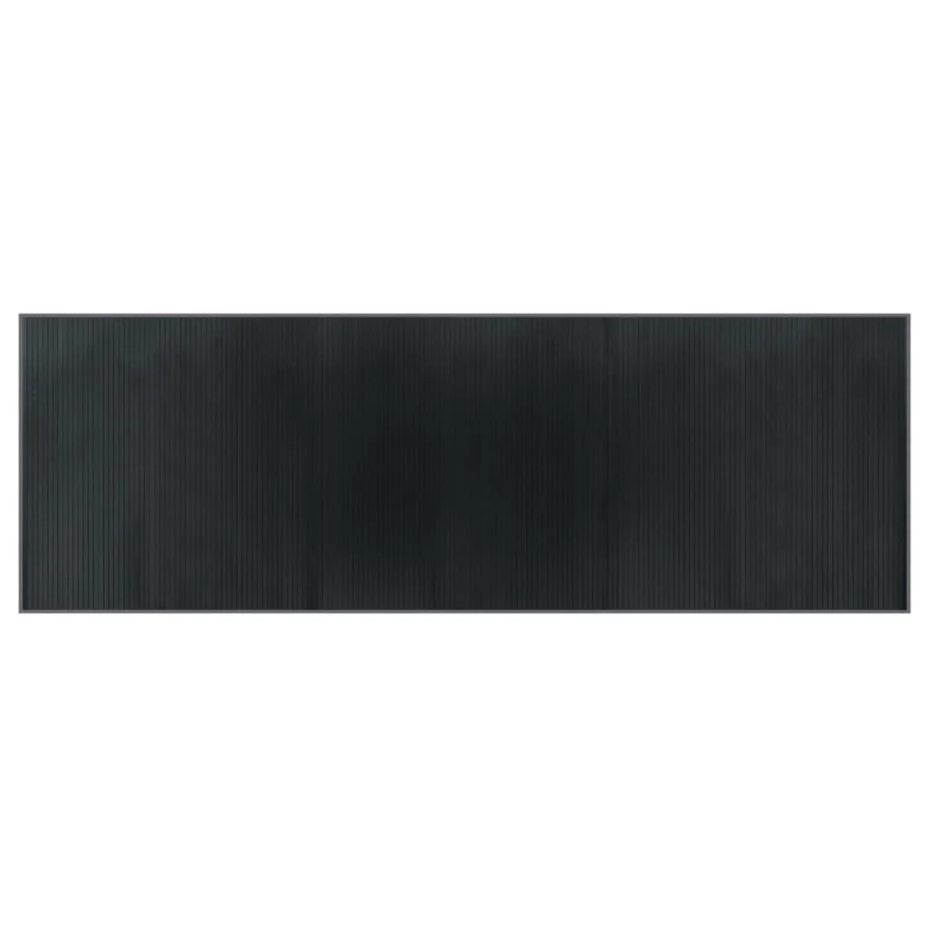 Koberec obdĺžnikový sivý 100x300 cm bambus