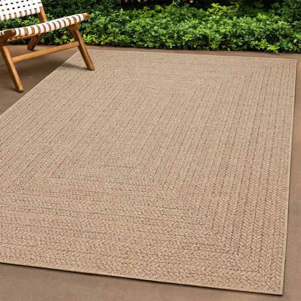 Koberec ZIZUR 200x290 cm, jutový vzhľad, interiér a exteriér