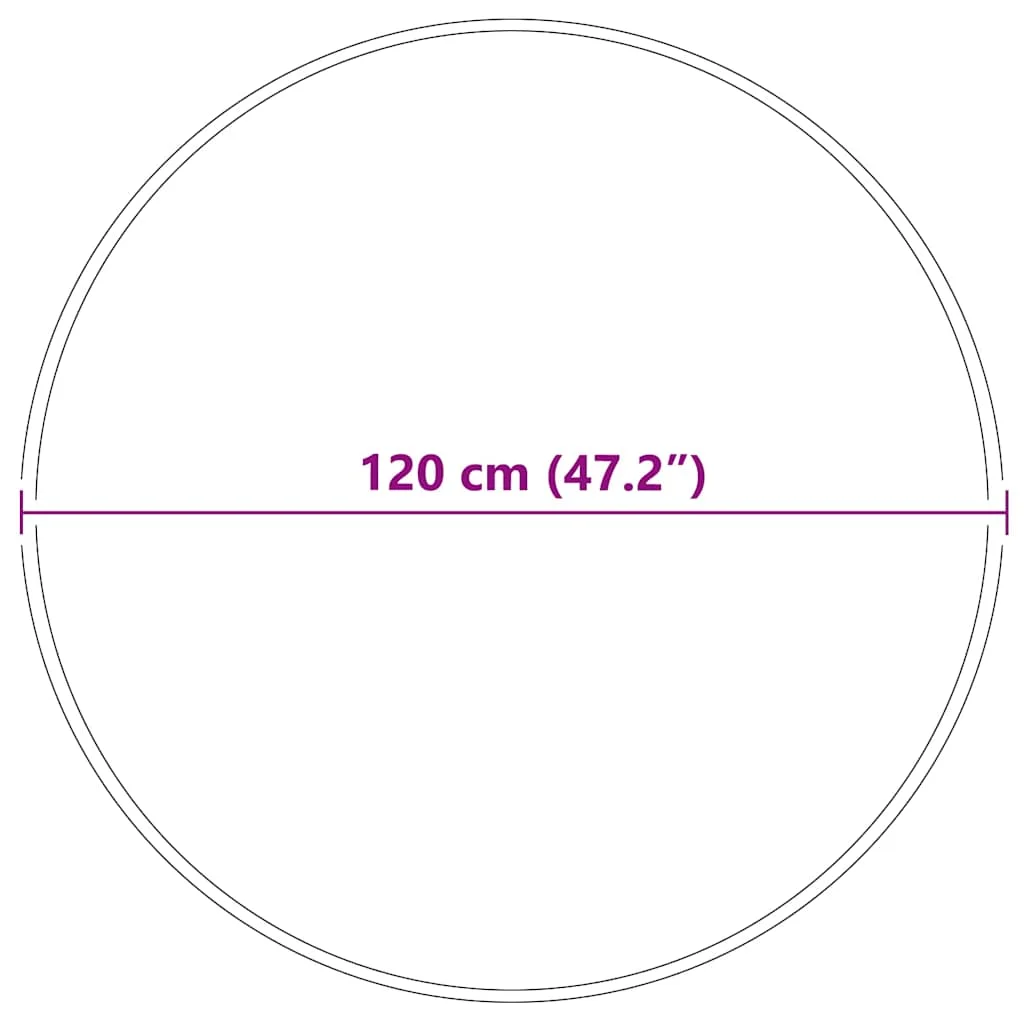 Protišmykový Shaggy Koberec Tmavo šedá 120 x 120 cm PP
