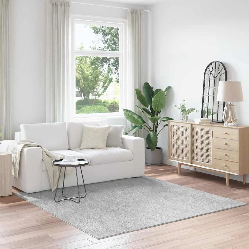 Protišmykový Shaggy Koberec Sivá 200 x 200 cm PP